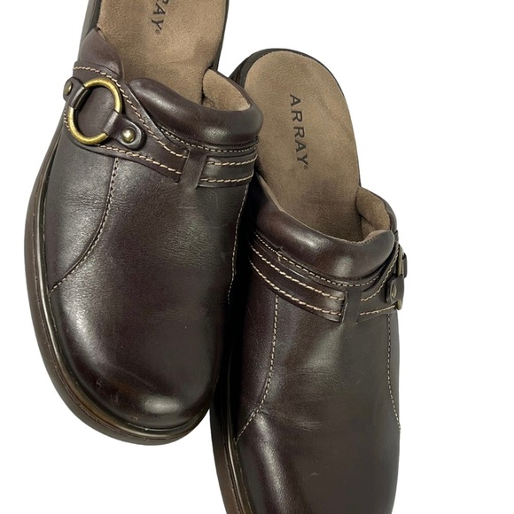Array ladies brown leather mule slides shoes size 7.5 NEW - Picture 7 of 7